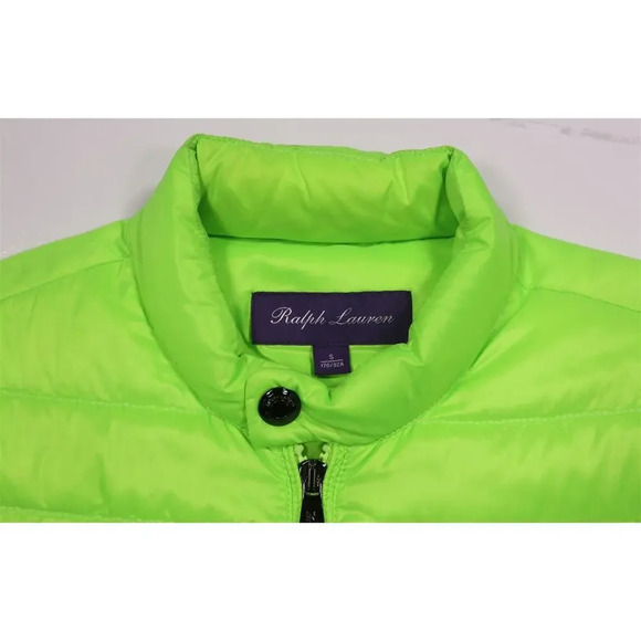 Ralph Lauren Purple Label Neon Green Puffer Down Jacket Water Resistant Men's S - Picture 5 of 8
